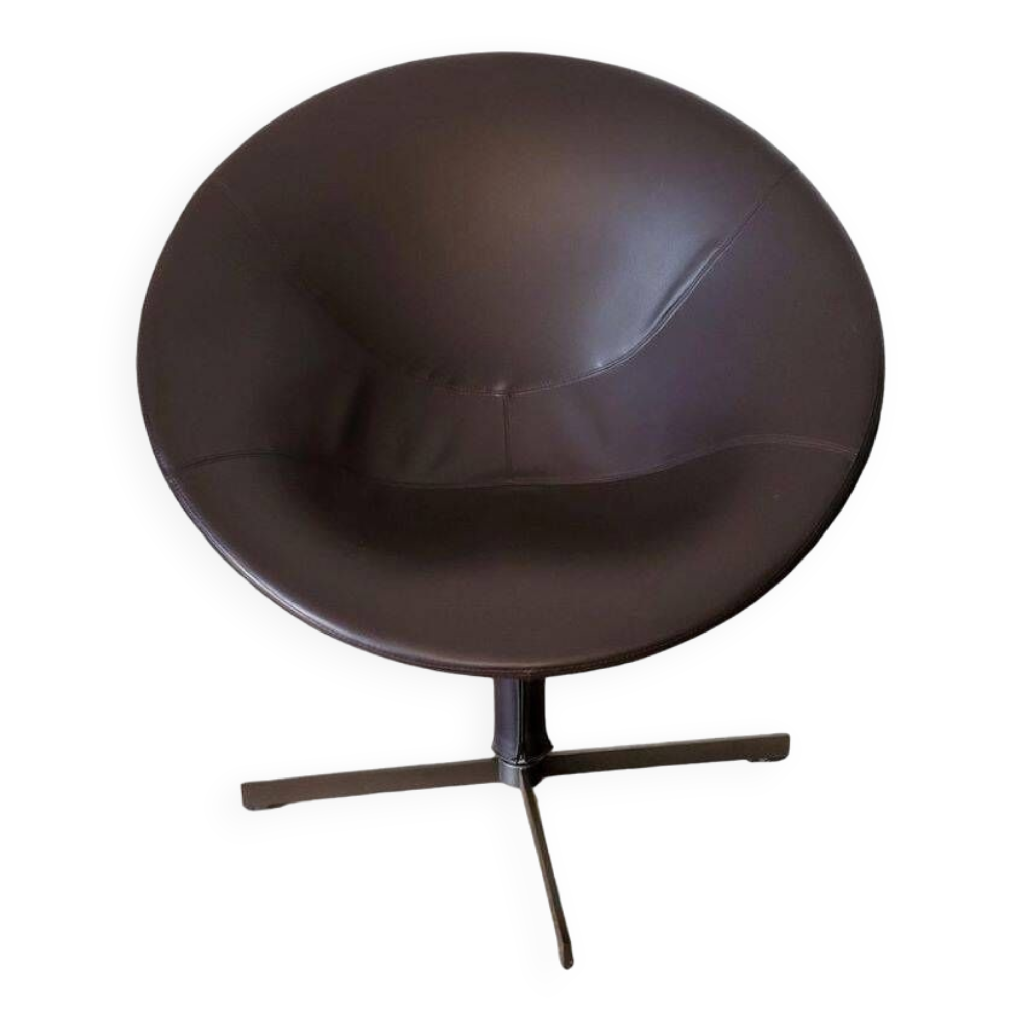 Zanotta Hillroad armchair by Christophe Pillet brown leather Italy 1990 Modern