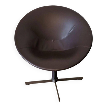 Zanotta Hillroad armchair by Christophe Pillet brown leather Italy 1990 Modern