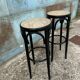 Tabourets haut de bat en rotin