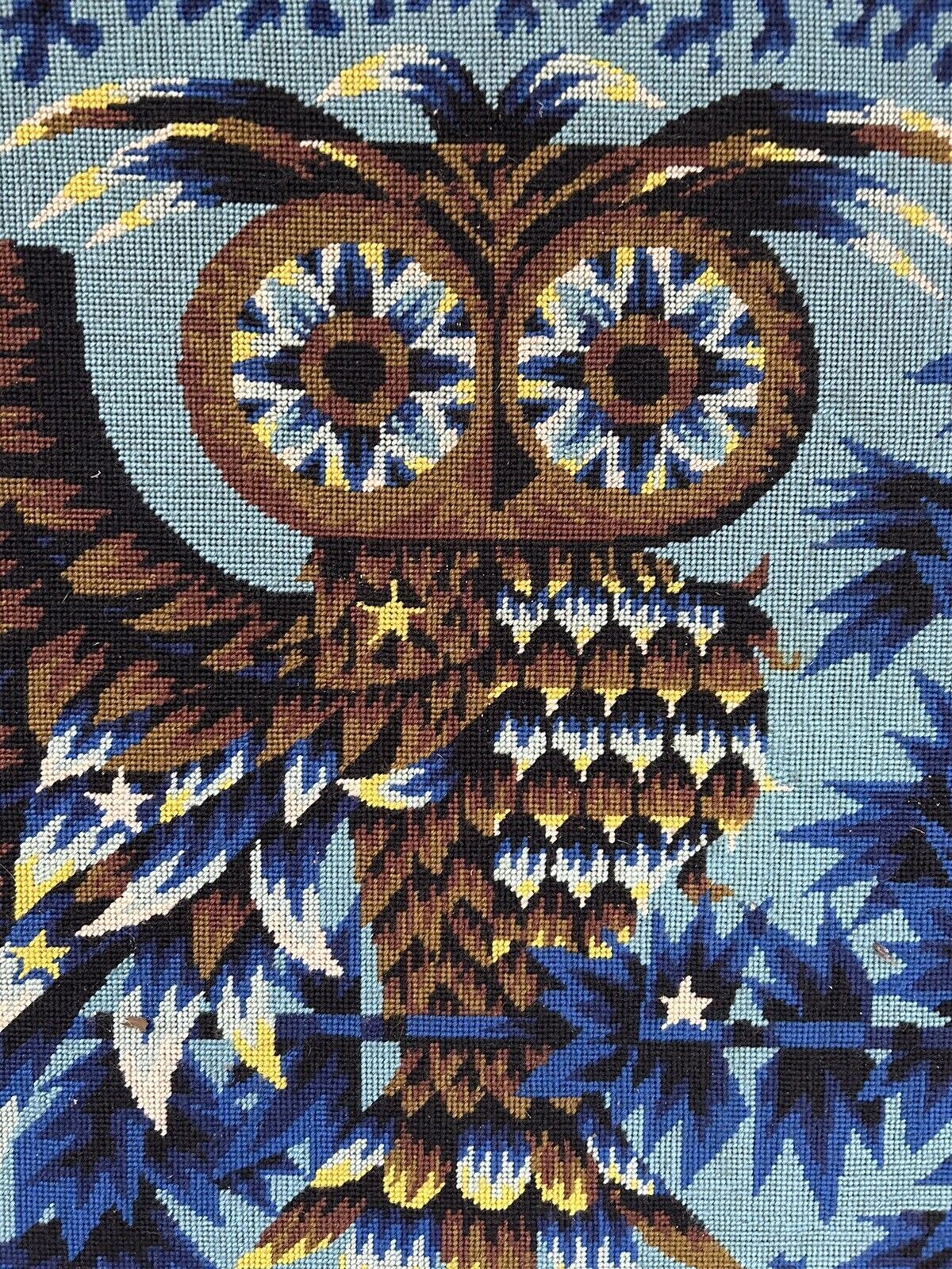 Vintage tapestry 70s Alain Cornic "La Nuit"