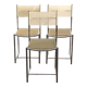 Set of 3 chrome spaghetti chairs model 101 from Belotti for Alias of the 70s-80s
