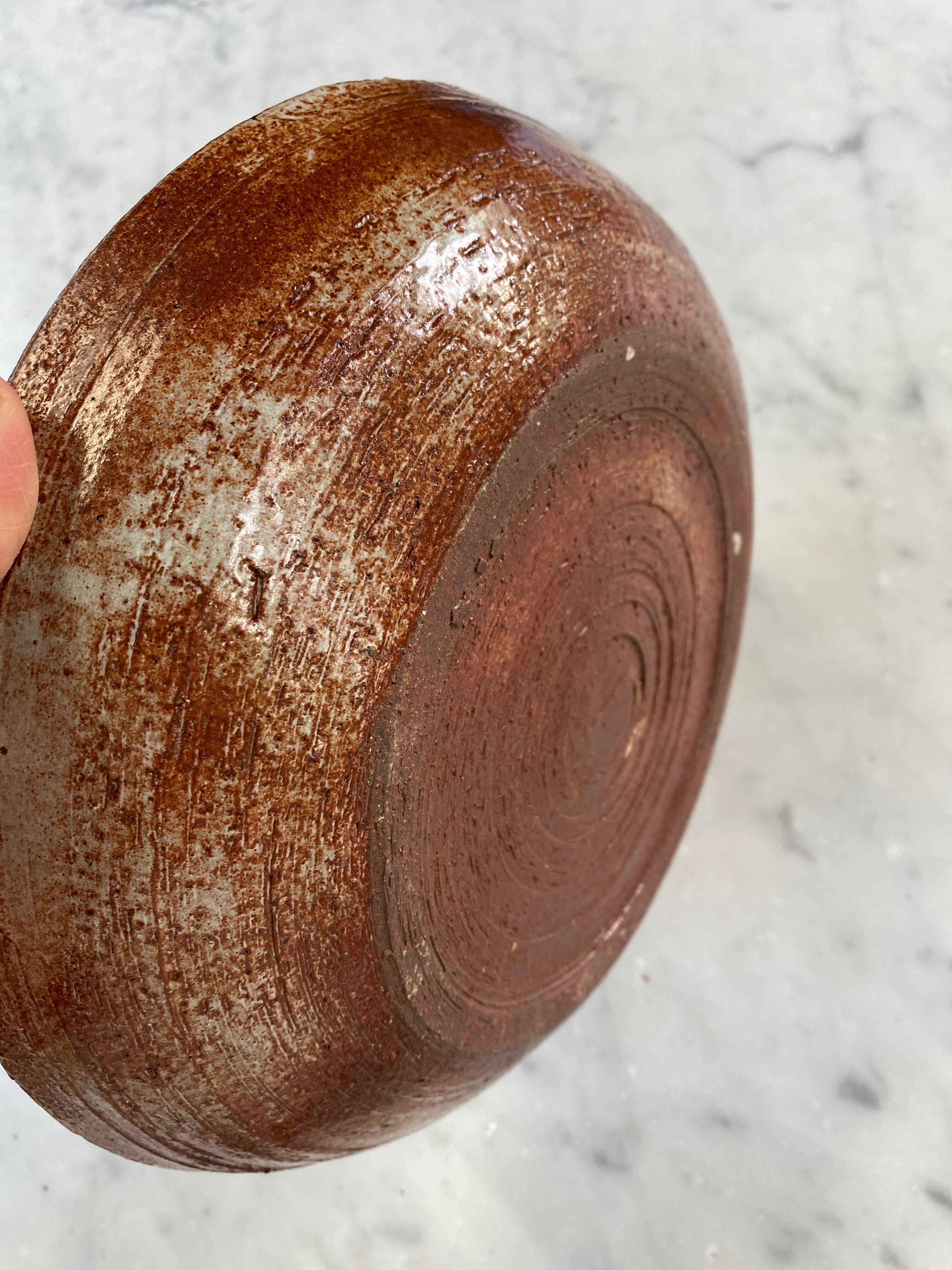 Red sandstone dish