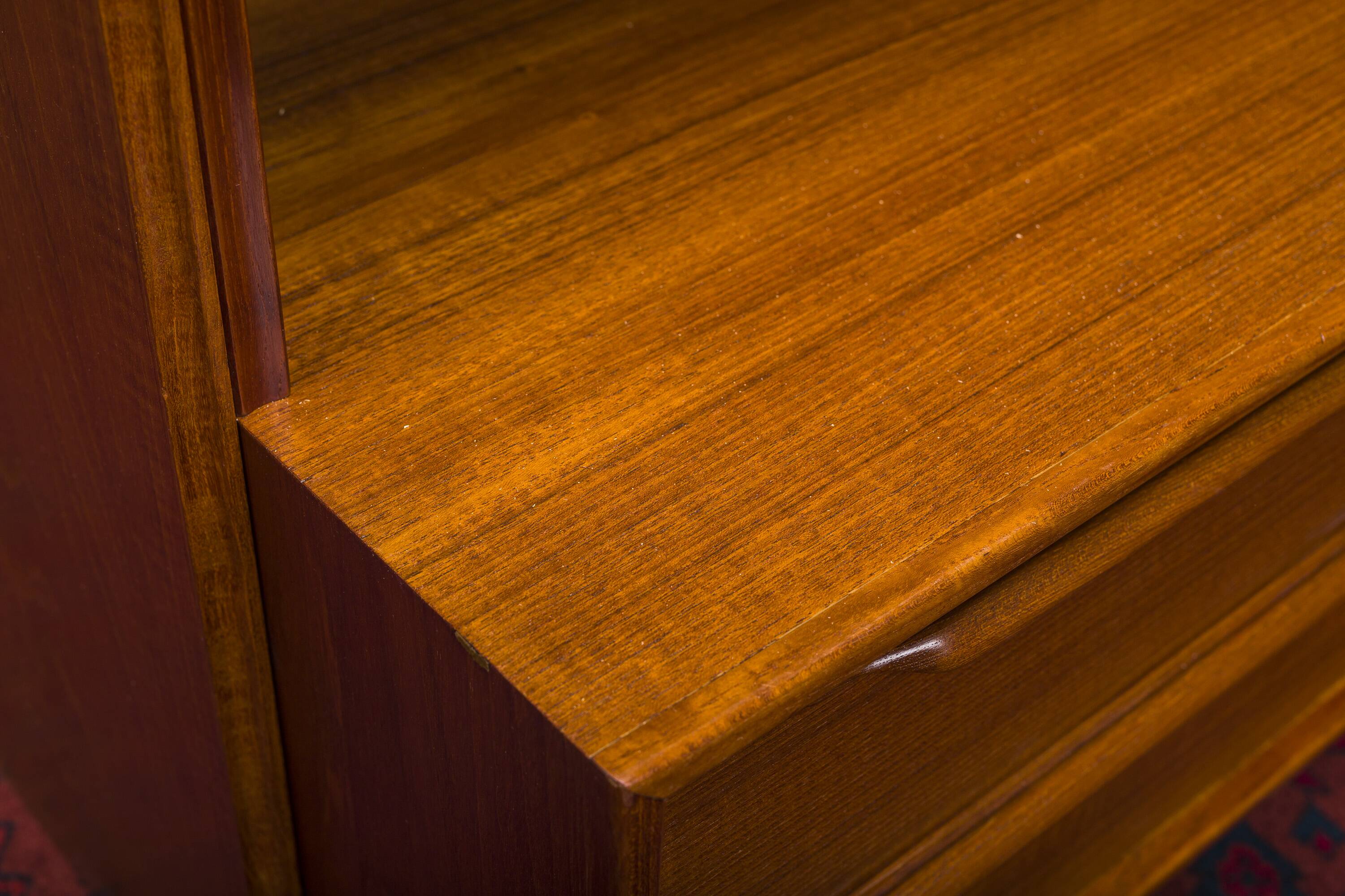 Large Vintage Cabinet in Teak by Heinrich Riestenpatt, 1960