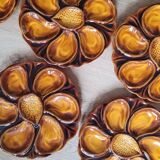La Redoute x Selency set of 6 brown oyster plates