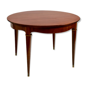 Table à manger ronde en bois, Italie, années 1960