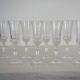 10 Royal Crystal Rock RCR champagne flutes 70s/80s