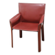 Vintage De Couro leather upholstered armchair, 1980s