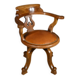 Fauteuil Pivotant en Noyer, époque Victorienne, Angleterre – 2ème partie XIXe