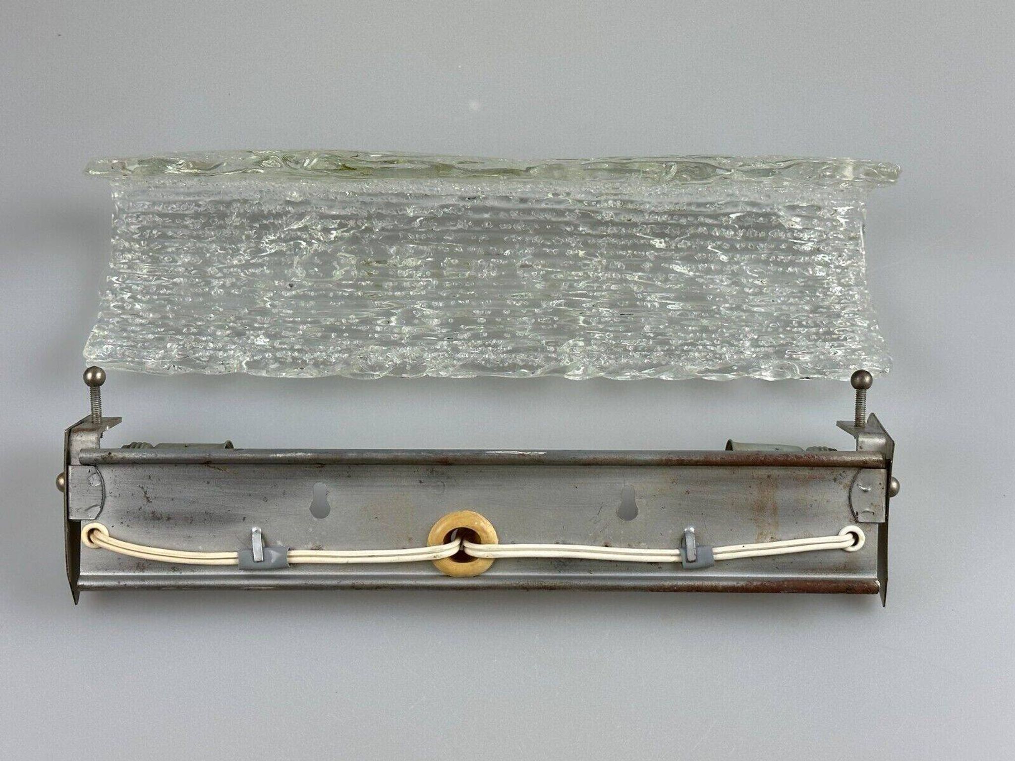 Lampe murale des années 60 et 70, éclairage de miroir, Allemagne, verre glacé, Space Age Design