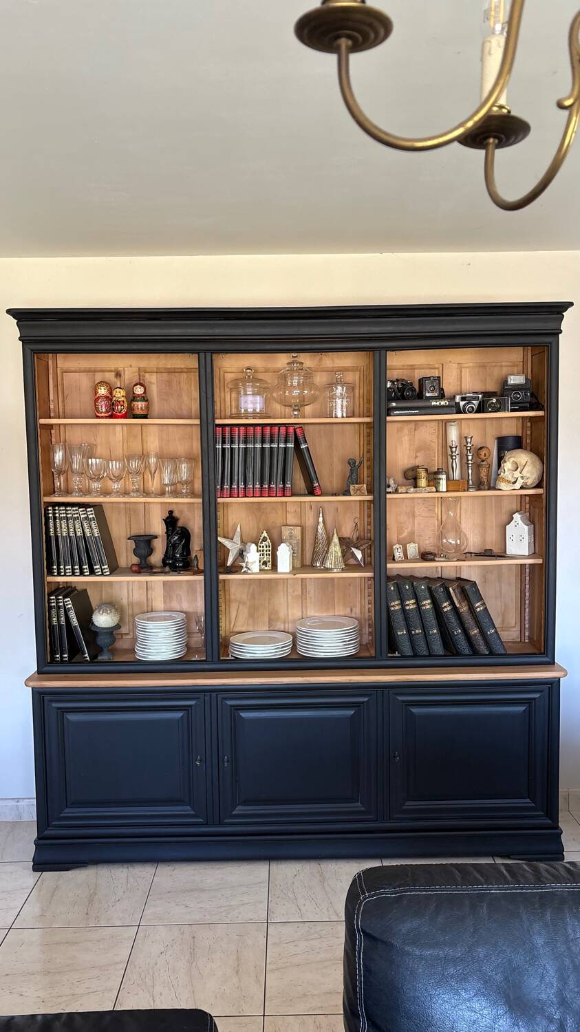 Library in solid cherry wood