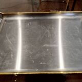 Rectangular brass and metal tray, 70s