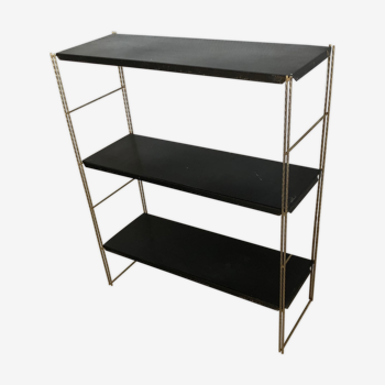 Etagère noire dorée 58x49cm vintage 1960