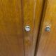 French wardrobe with tapered legs, 3 doors, 120cm hanging rail, new.