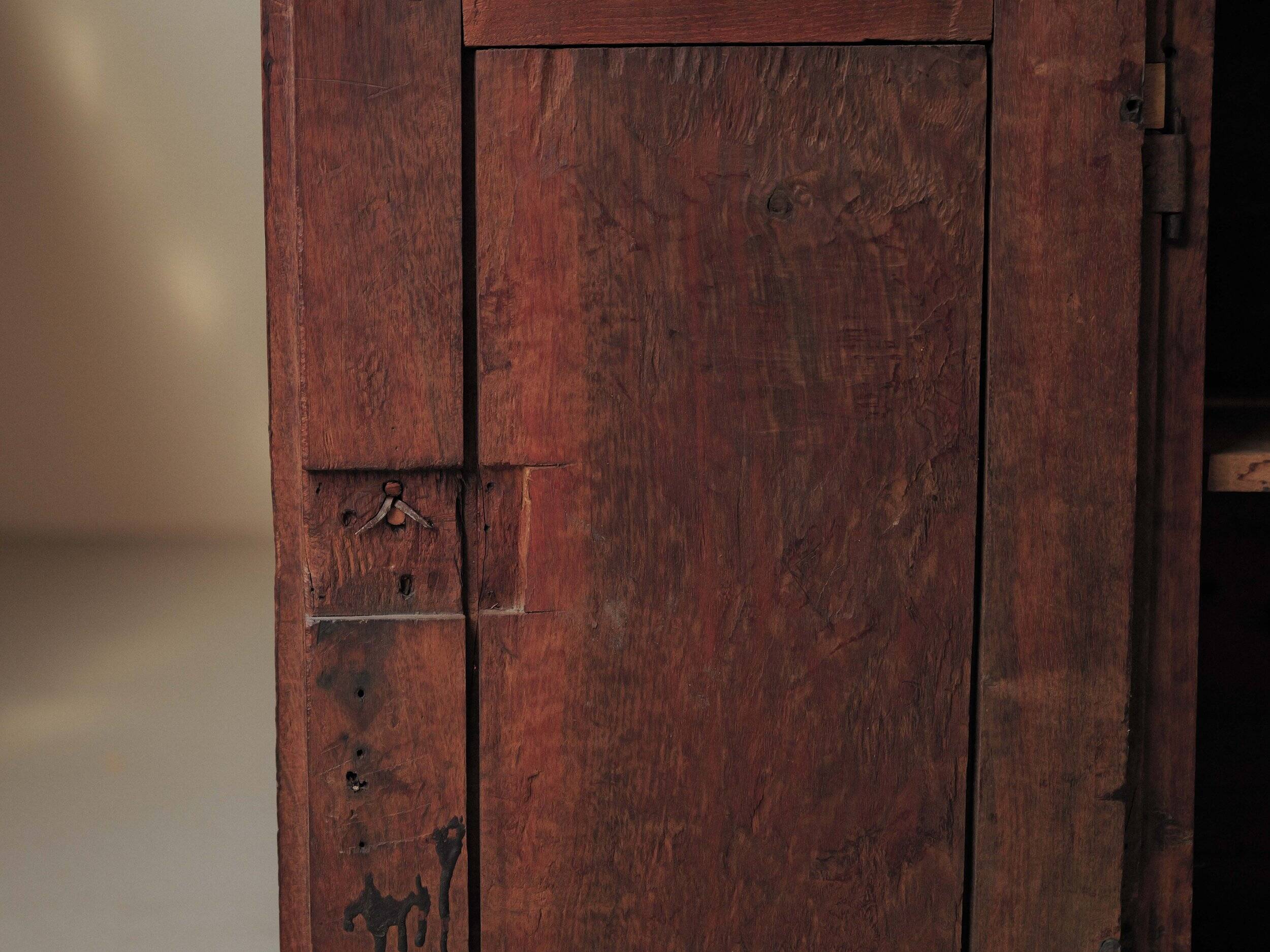 Mountain buffet in larch and solid pine, Folk art, 19th century