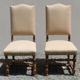 Paire de chaises Louis XIII