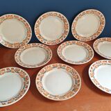 Suite of 9 flat plates Cairo Badonvillers
