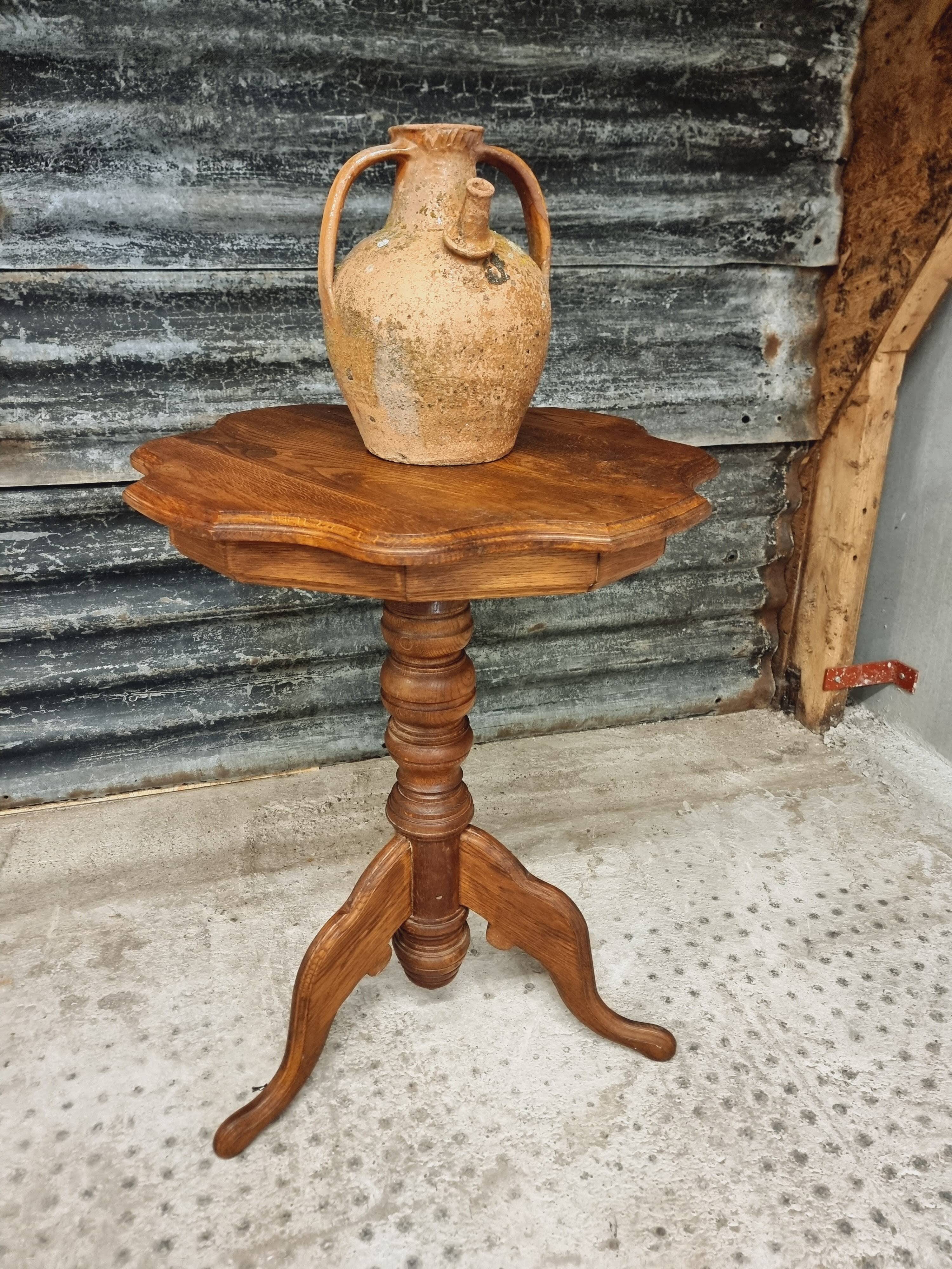 Antique table wine table plant table side table oak
