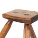 Rustic Minimalist Brutalist Wabi Sabi Oak Stool or Side Table