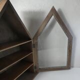 Old niche shelf with glazed statue