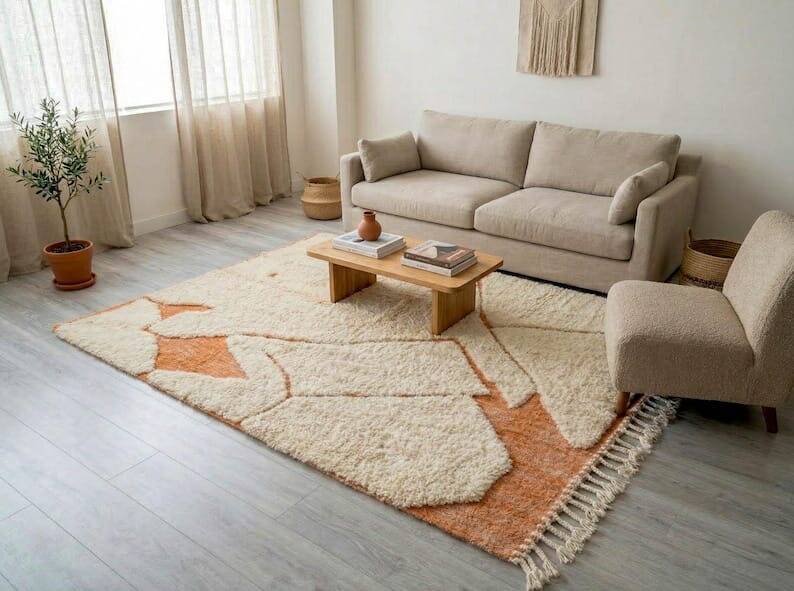 Handmade traditional Boujaad rug, size 200/300 cm.
