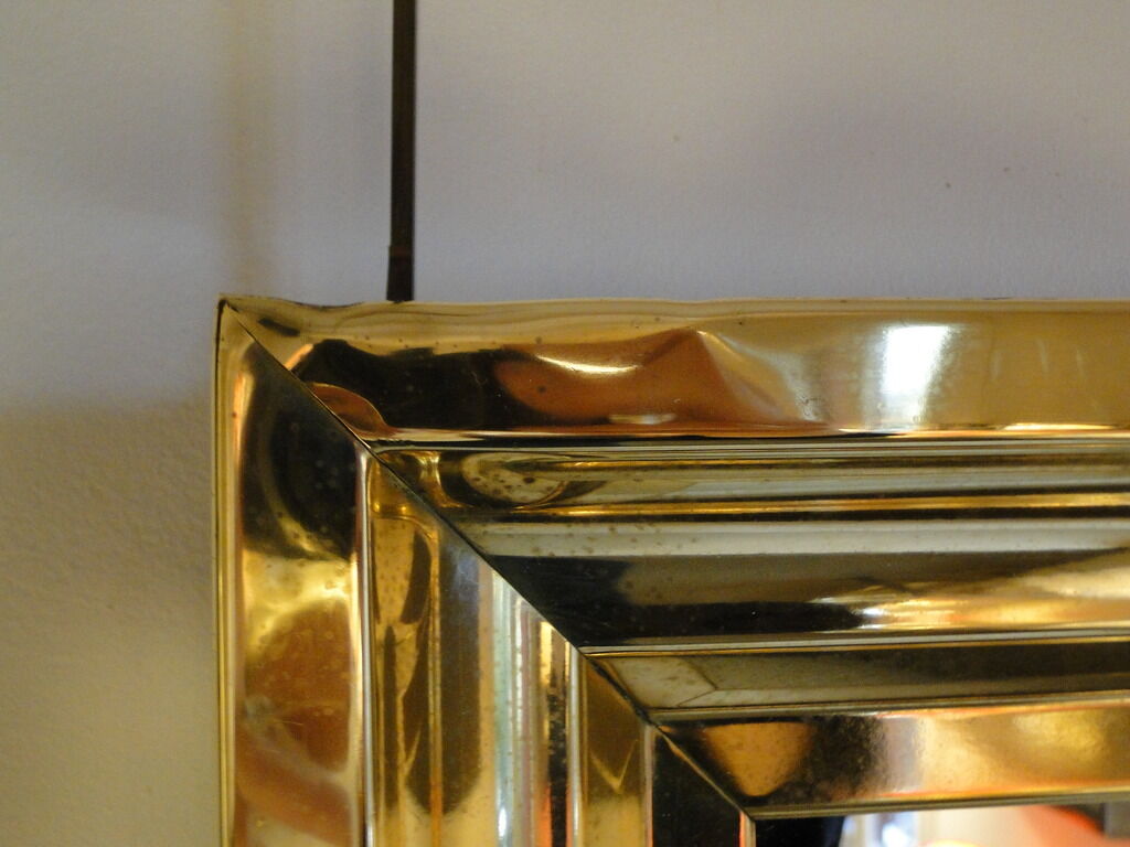Brass mirror from the 1970's - 72cm x 86cm