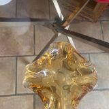 Cendrier jaune en cristal 1980s