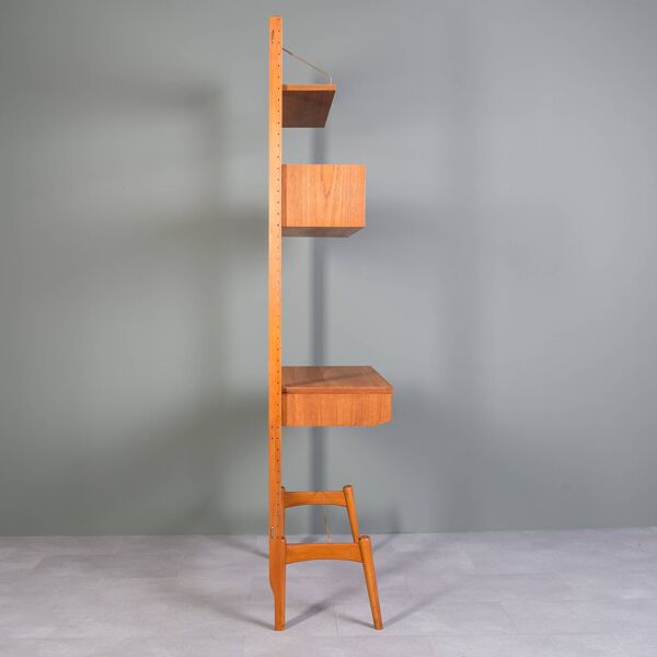 Étagère modulable, bureau en teck par Brodrene Jatog Mobelfabrik, Norvège 1960