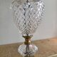 Lampe a poser ancienne en laiton et verre