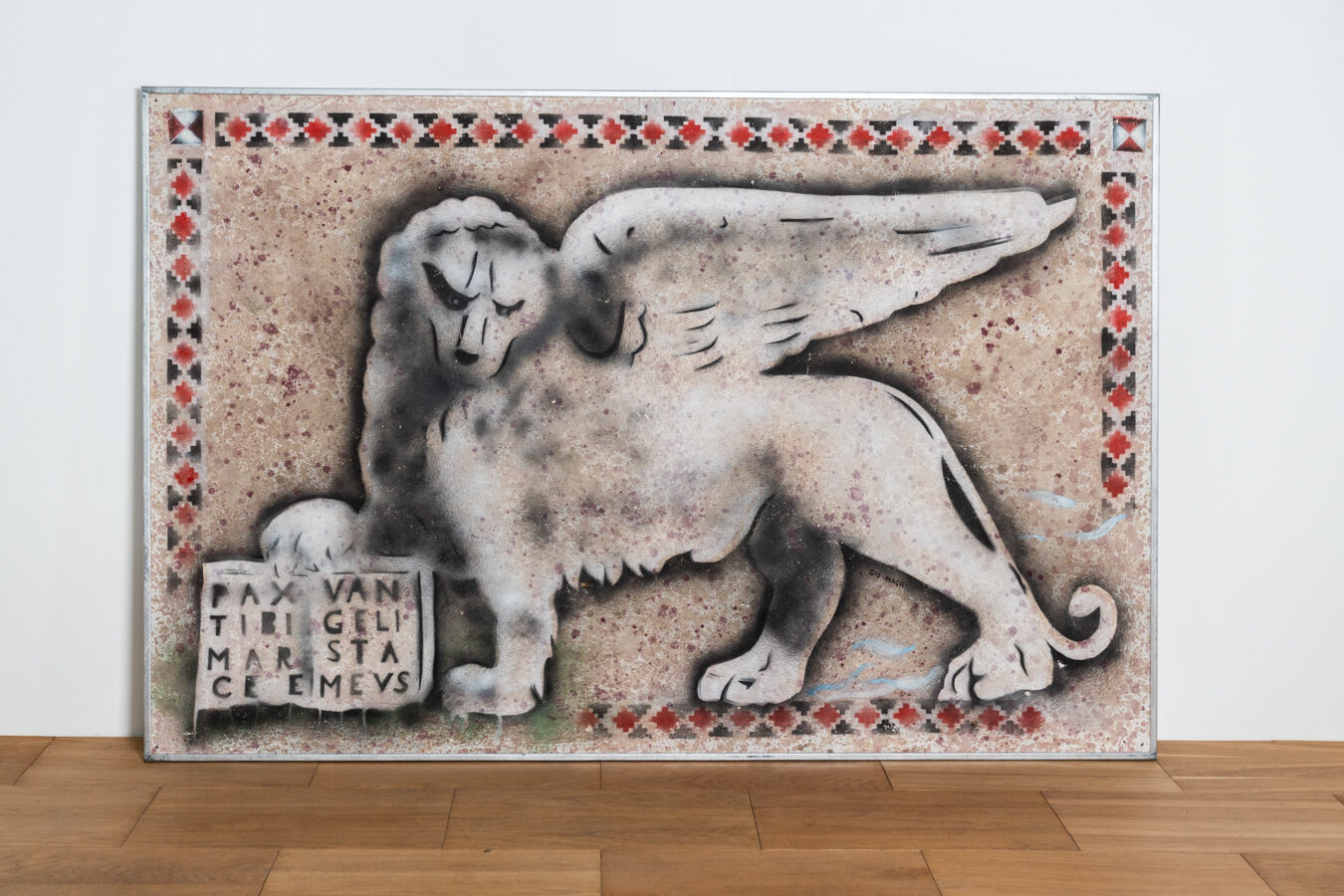 Paintings "lions of venice" by gio magri, set of 2, 1970s