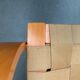 Vintage Scandinavian wooden armchair set