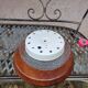 Round molded glass ceiling light