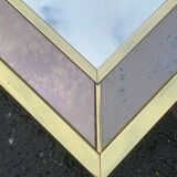 Rectangular mirrored edges and gold metal 1950