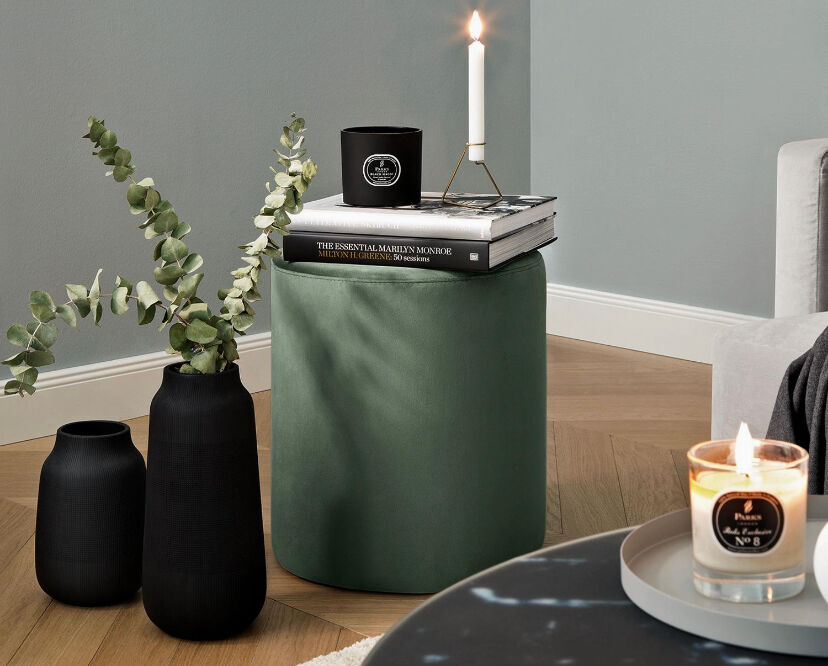 Pouf westwing velvet green