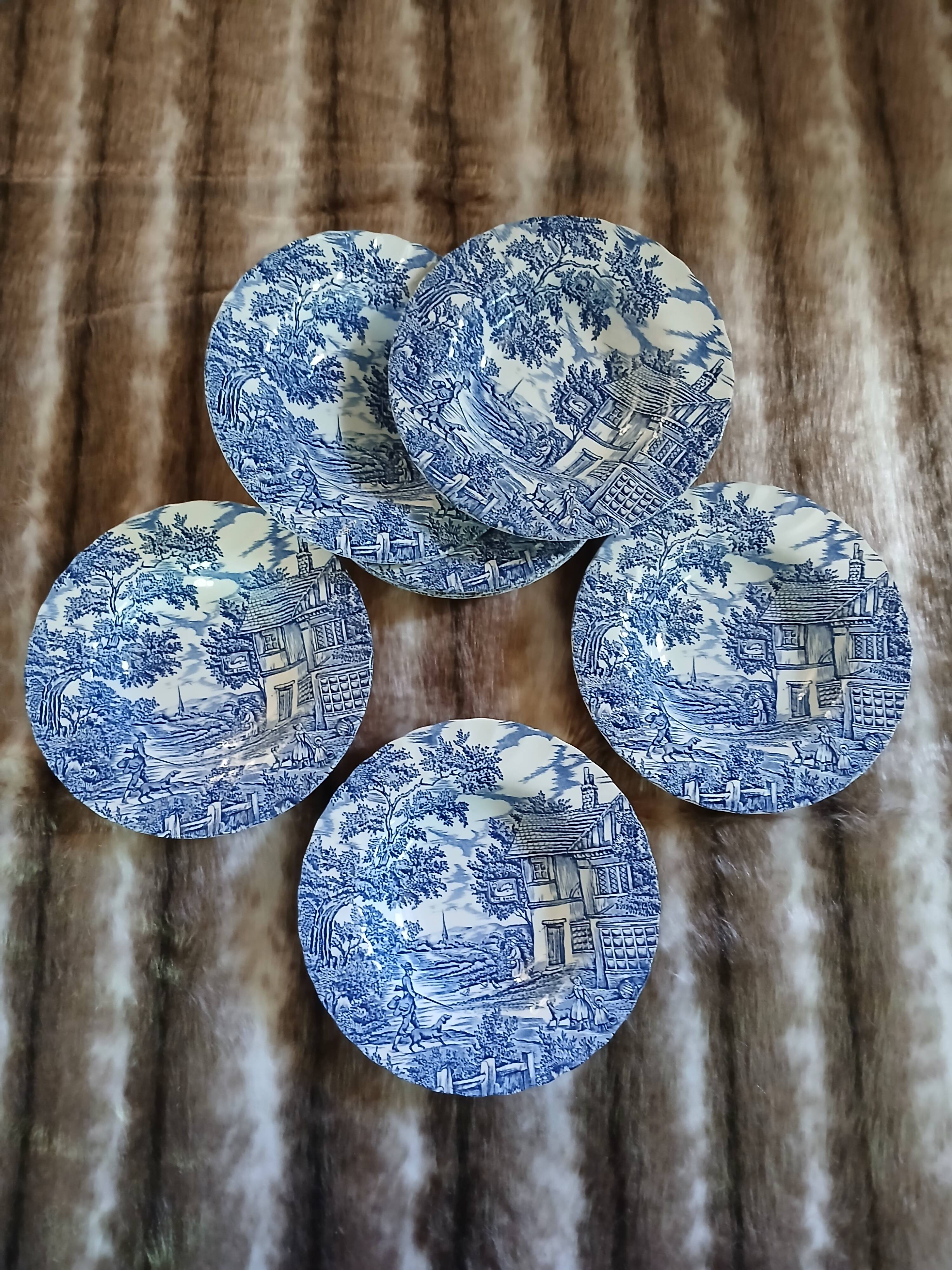 8 antique Myott deep plates