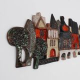Ceramic wall plaquette by the Belgian Artist Elisabeth Vandeweghe for Ampho