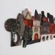 Ceramic wall plaquette by the Belgian Artist Elisabeth Vandeweghe for Ampho