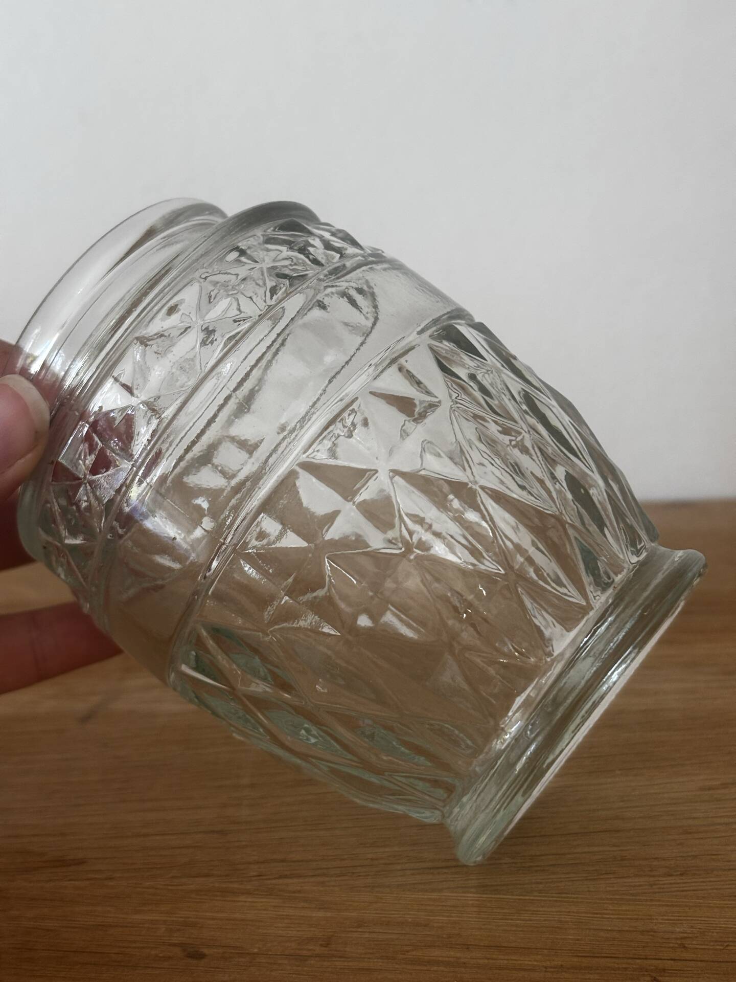 Vintage pretty candy box or cut glass sugar bowl