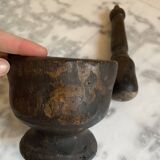 Wooden mortar and pestle