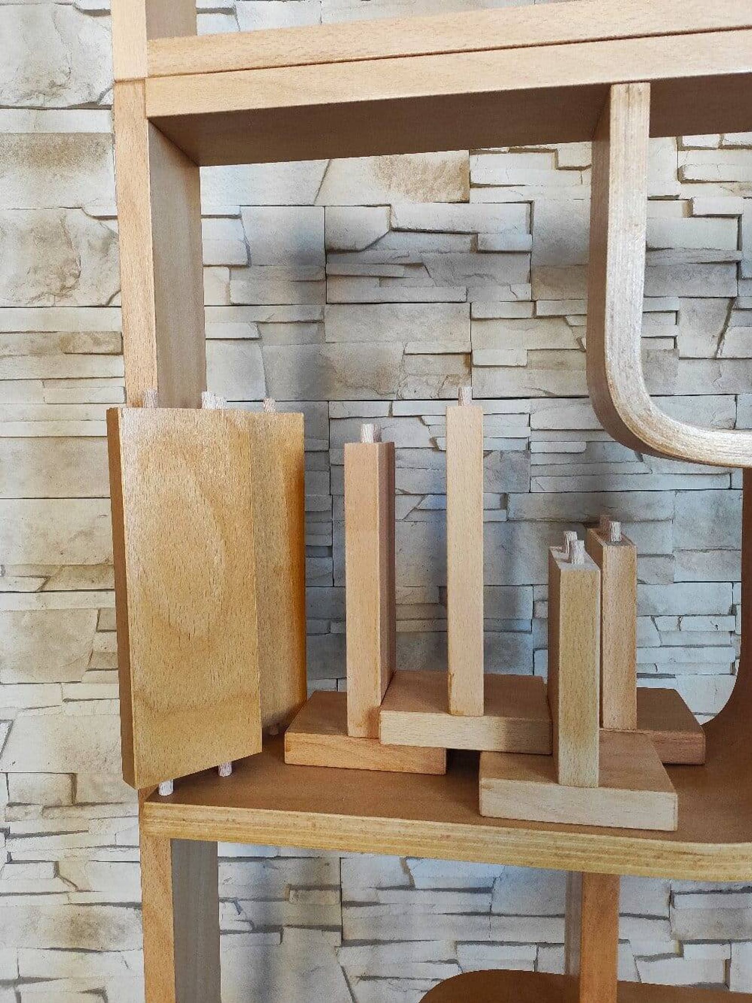 Bent plywood wall, bookcase, flowerbed, Volak by Holesov, 1960s Czechoslova
