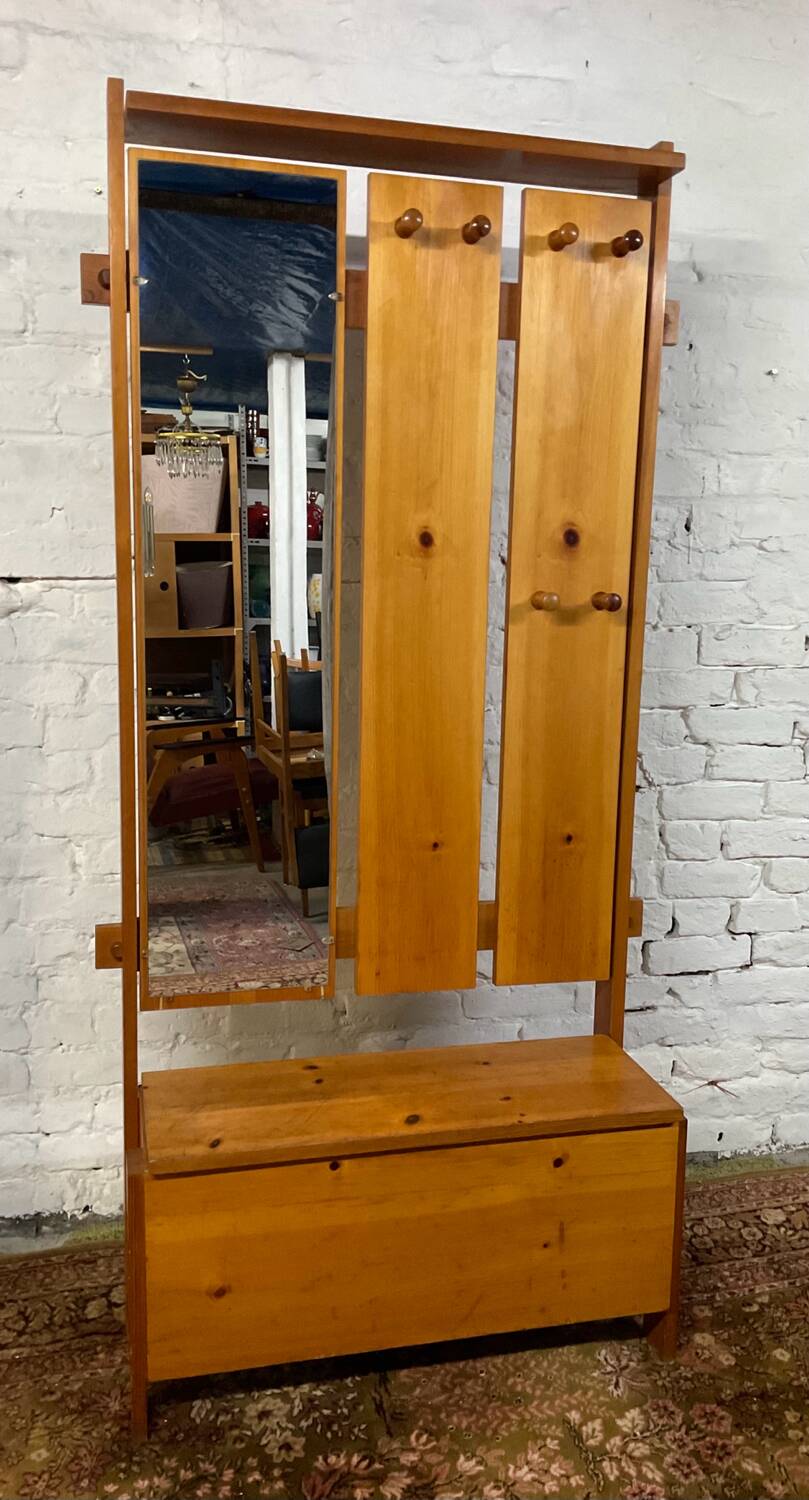 Vintage solid pine wardrobe
