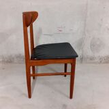 Chaise scandinave danoise vintage en teck années 60, estampillée Dyrlund Denmark