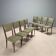Vintage beech chairs, painted, faux leather, design, Italy, 1960s