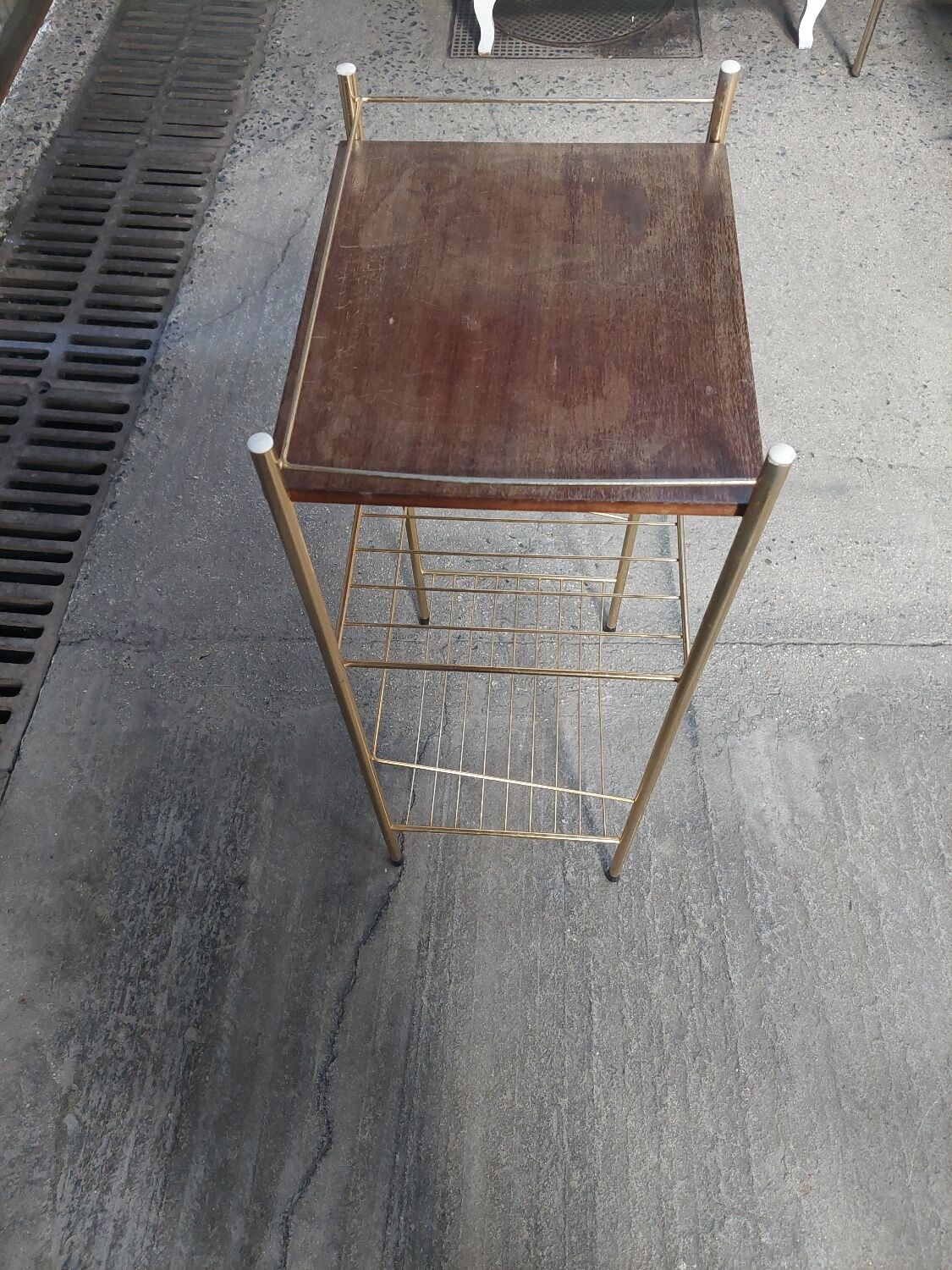 Gilded metal side table