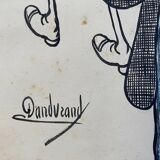 Pair of old cartoons Presse signed Dandurand and Berly