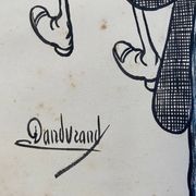 Pair of old cartoons Presse signed Dandurand and Berly