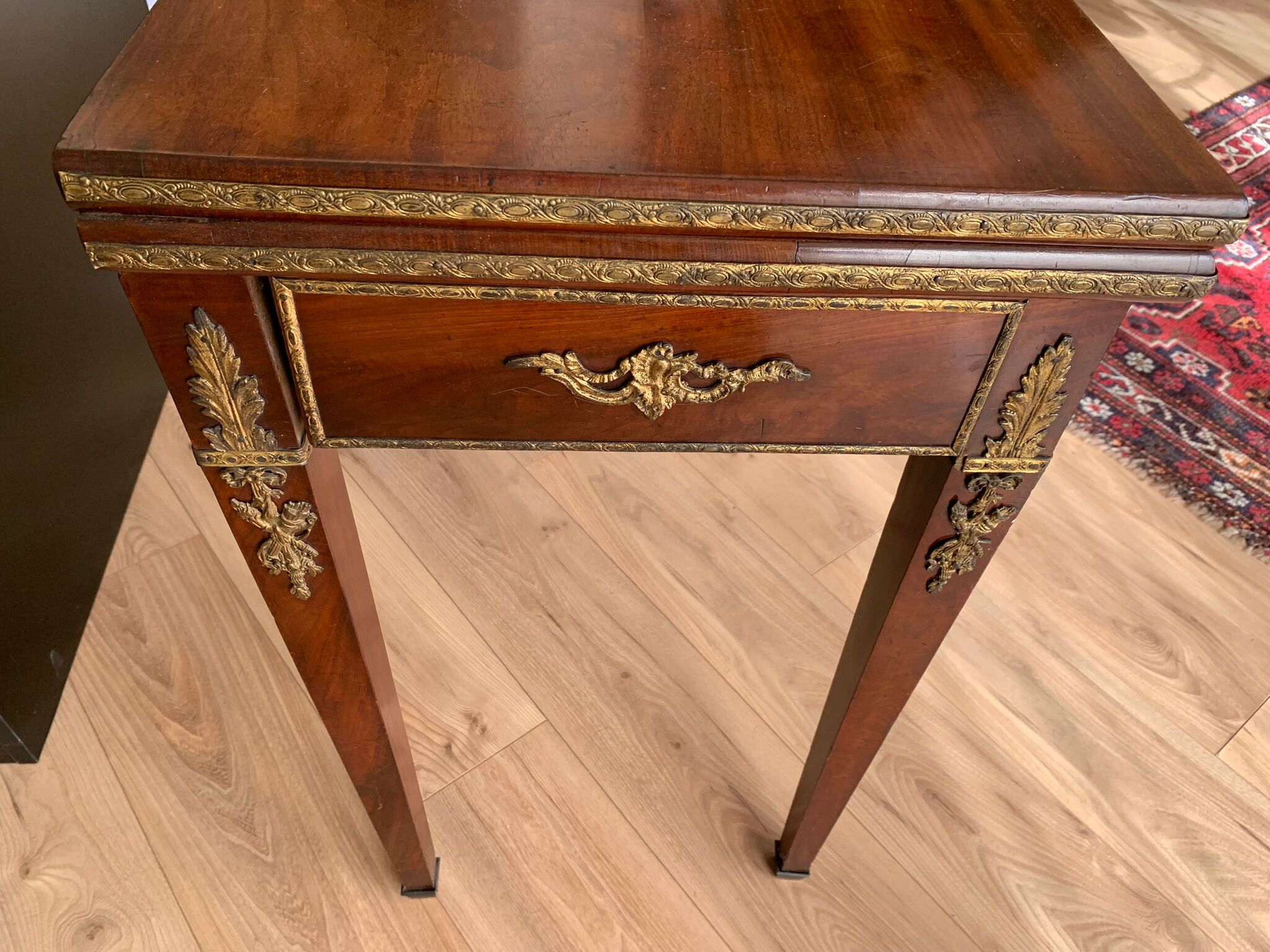 Console, games table Louis XVI style, nineteenth century