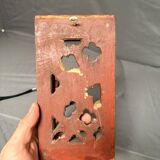 Ancien panneau en bois sculpté décor laqué doré fleurs et feuille de grenade, Chine