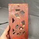 Ancient Carved Wood Panel China Decorated with Gilded Lacquer Flowers Leaf Pomegranate