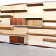 Modular wall system with rosewood panels Georges Frydman 70 years efa editor
