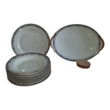 Raynaud et cie service de 7 assiettes et 2 plats